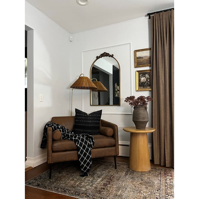 Mitzi Lauren 19.5 in. 1 Light Floor Lamp in Aged Brass and Texture Black Finish For Sale In New York - Image 6 of 15