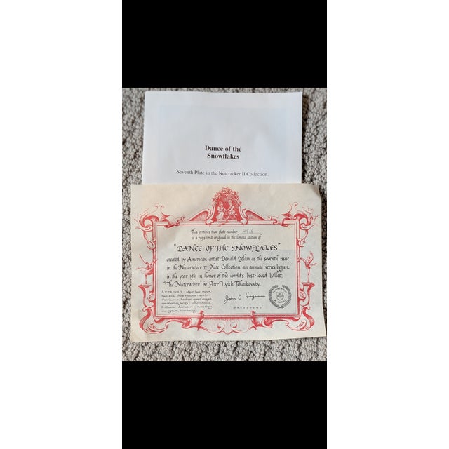 Dance of the snowflakes 1987 By American artist Donald Zolan. Seventh plate in The nutcracker II Collection, the only...