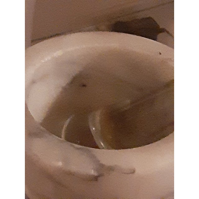 Gray Mid Century Marble White and Gray Mortar and Crystal Pestle For Sale - Image 8 of 8