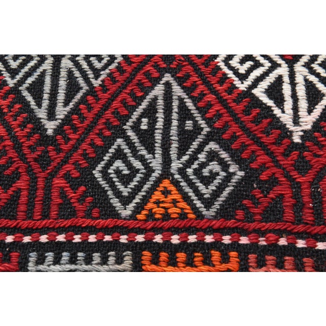 1970s Vintage Turkish Oushak Handmade Wool Cotton Red Area Rug For Sale - Image 11 of 12