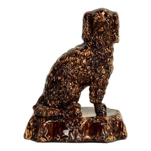 Antique Rockingham Pottery Dog