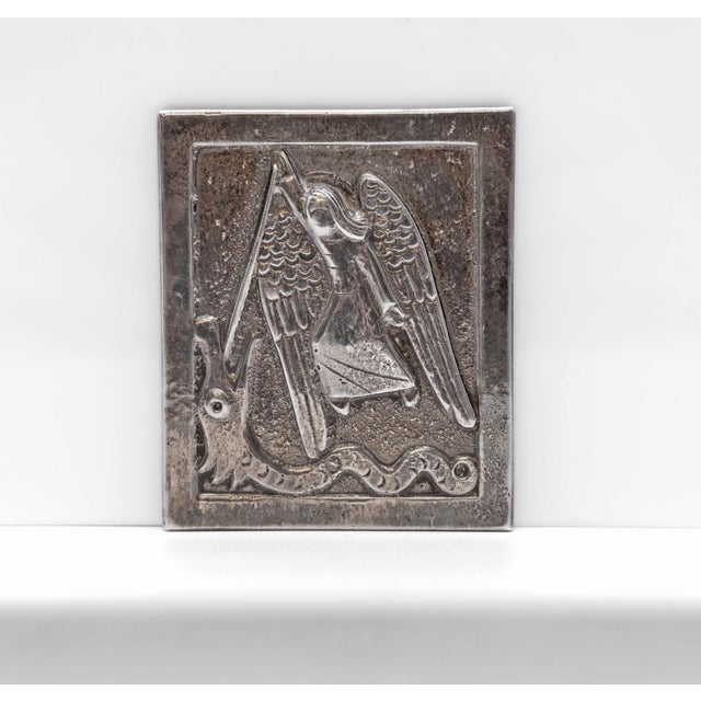 Sterling Silver Plaque by Dunstan Pruden of St Michael London 1972 For Sale - Image 11 of 11