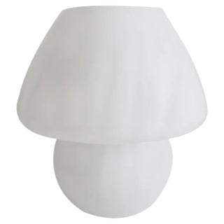 White Mushroom Table Lamp from Glashütte Limburg, 1970s For Sale