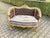 French 1950s French Louis XVI Gold Corbeille Velvet Settee For Sale - Image 3 of 12