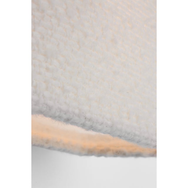 Anne-Marie Barton for Visual Comfort Signature Fumar 23" Tail Sconce in Ridged Tombac with Bouclé Shade For Sale - Image 13 of 13