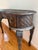 1970s Vintage Ornately Carved Wood Console Table With Basket-Weave Detailing For Sale - Image 5 of 10