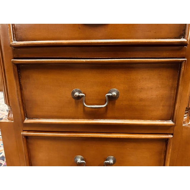 English Desk with Brown Inlay For Sale - Image 12 of 18