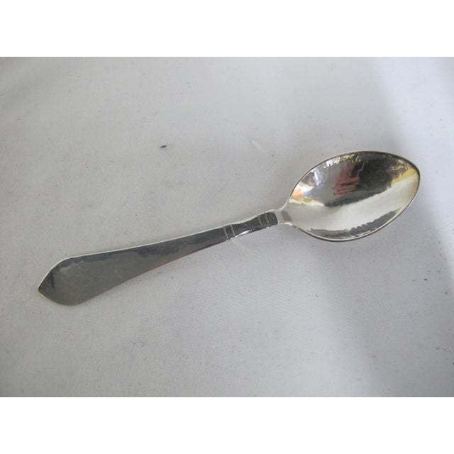 Georg Jensen Georg Jensen Sterling Silver Continental Antik Large Youth Teaspoon Set of 2 For Sale - Image 4 of 7