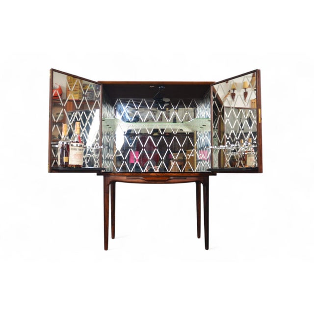 Illum Wikkelso Bar in Rosewood With Etched Mirrored Interior For Sale - Image 12 of 12