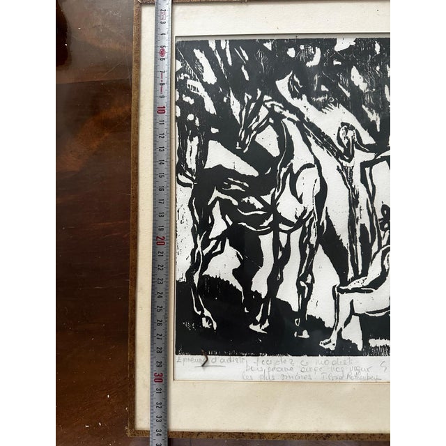 Modern Susan Rothenberg, Artist's Proof, Original Wood Engraving, 1970s For Sale - Image 3 of 14