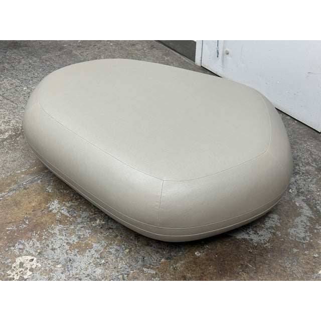The Jiun Ho Collection Custom Inca Leather Ottoman For Sale In San Francisco - Image 6 of 12