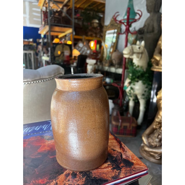 Ceramic Vintage Country Core Amish Butter Churn Jar For Sale - Image 7 of 8