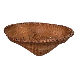 Vintage Japanese Bamboo Basket, 1970s For Sale