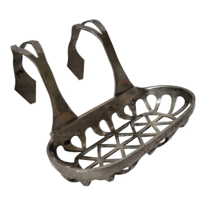 Early 1900s Chrome Clawfoot Bath Soap Dish With Hook
