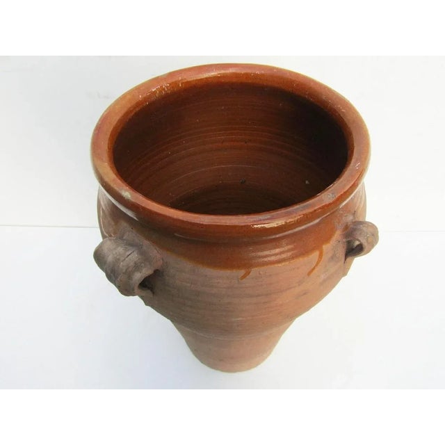 Vintage French Terracotta Earthenware Storage Pot, 1950s For Sale - Image 6 of 9