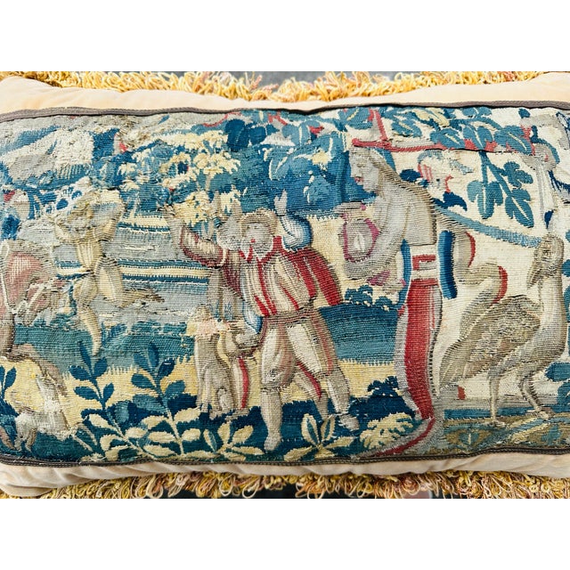 Late 19th Century Antique Tapestry Pillow For Sale - Image 5 of 8