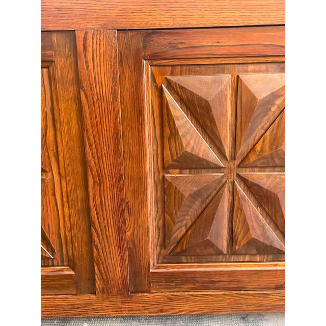 French Walnut Brutalist Sideboard, 1970s For Sale - Image 6 of 10