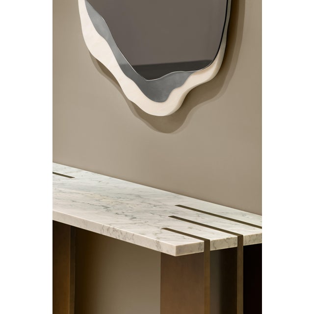Not Yet Made - Made To Order Arizona Mirror in Estremoz Marble and Nickel by InsidherLand For Sale - Image 5 of 6