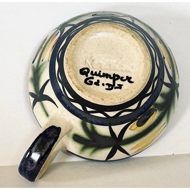 Henriot Quimper Keraluc Quimper Cup and Saucer For Sale - Image 4 of 6