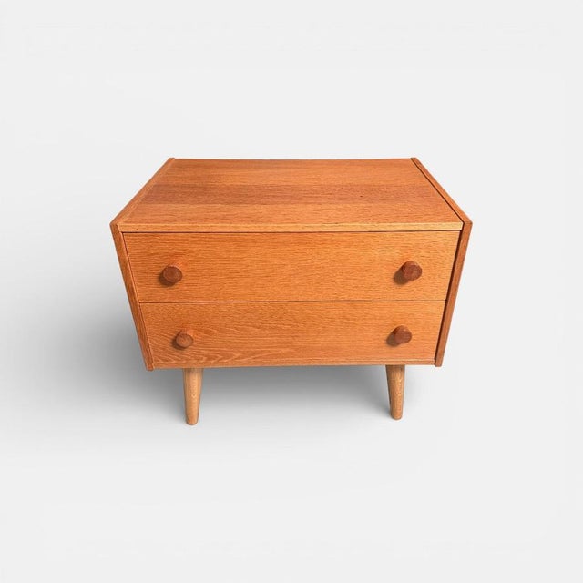 Cream Vintage Oak Bedside Tables from Ikea, 1970s, Set of 2 For Sale - Image 8 of 9