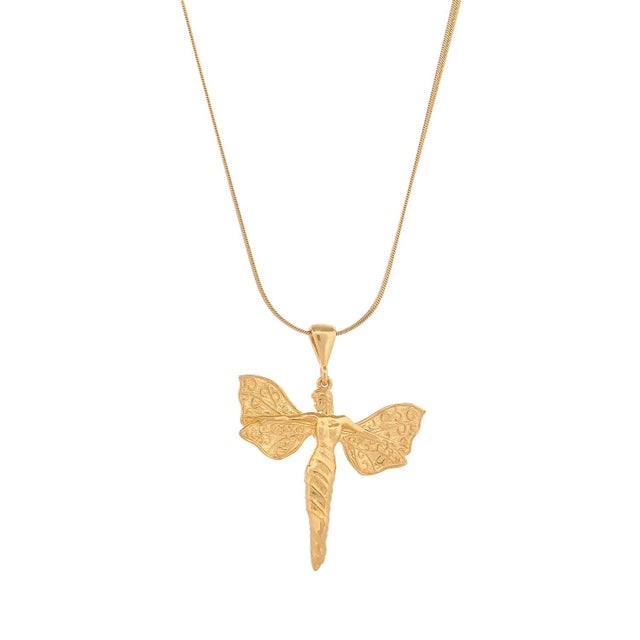 The Heavenly Guardian Gold Vermeil Necklace is a timeless piece that combines celestial beauty with protective energy....