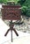 Antique Mahogany, Double-Sided, Rotating Magazine/Book/Sheet Music Carrier, With Intricately Carved Fretwork Panels, Turned Handle and a Tripod Column For Sale - Image 4 of 12