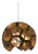 Mid-Century Modern Constella by Oggetti Lauan Wood Tri-Arm Suspension Light With Dark Bronze Hardware For Sale