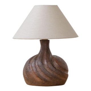 1960s French Artisan Terrcotta Lamp For Sale