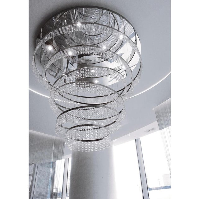 Saturn Crystal Chandelier by Aggiolight For Sale - Image 6 of 7