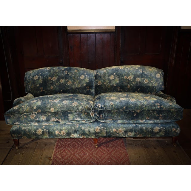 Large Vintage Two-Seater Sofa in Velvet by George Smith, 2010s For Sale - Image 10 of 17
