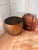 Vintage Brass Clad Drum Storage Coffee Table With Heavy Wood Top For Sale - Image 4 of 5