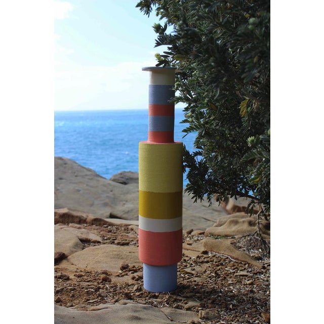 Contemporary Terracotta Vase by Mascia Meccani for Meccani Design For Sale - Image 3 of 7