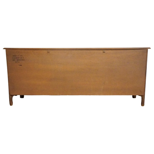 Drexel Furniture Cabernet Collection Solid Pecan French Provincial 78" Triple Door Dresser 306-134 For Sale - Image 13 of 15