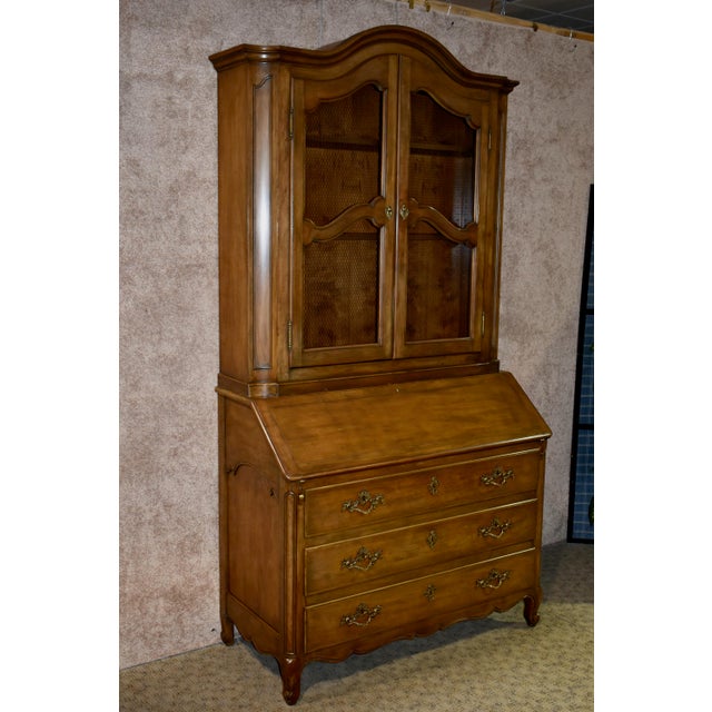 Vintage French Baker Large Country Two Piece Secretary Desk Chairish