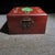A stunning vintage Chinese hardwood jewelry box, crafted from deep reddish-brown Huali (Rosewood) with beautiful natural...