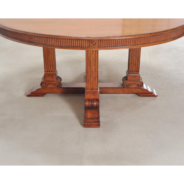 Brown Ralph Lauren Hither Hills Round Oak Extending Dining Table For Sale - Image 8 of 18
