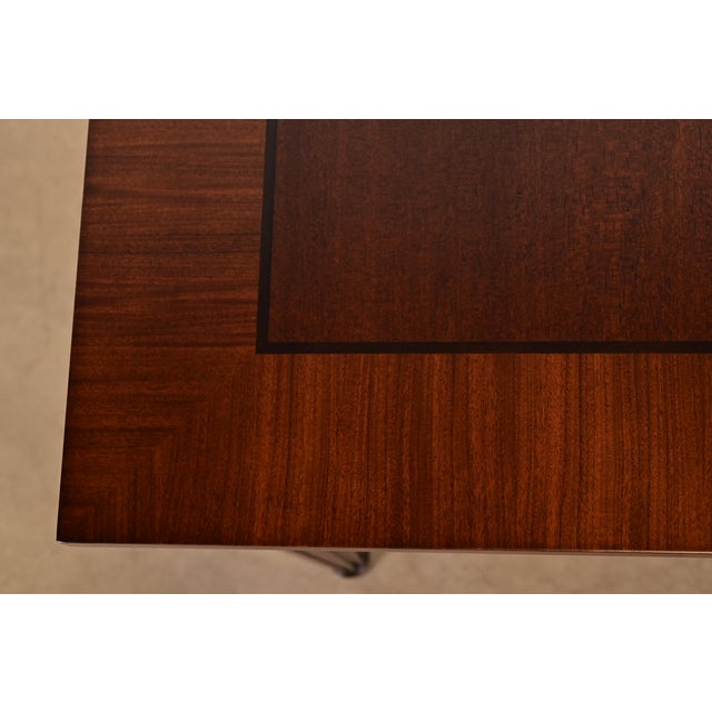 Brown John Widdicomb French Regency Louis XVI Mahogany Extension Dining Table, Newly Refinished For Sale - Image 8 of 16