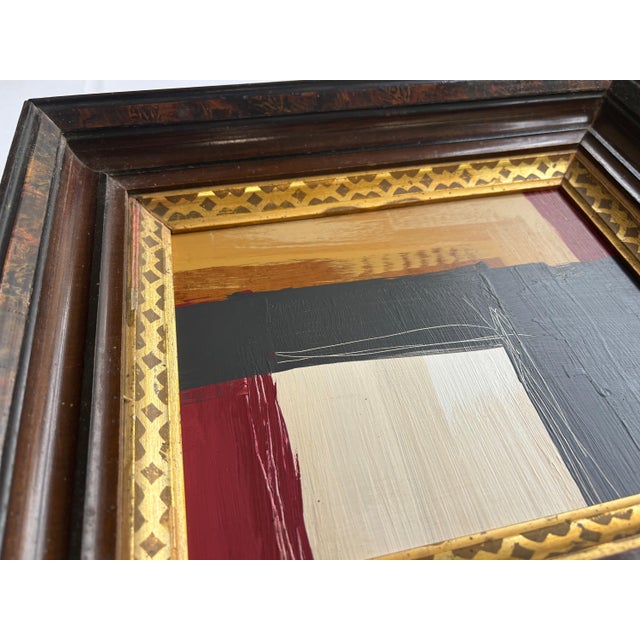 Paint “Romantic” Abstract Art in Antique Frame, Transitional Living Room Art by JTS For Sale - Image 7 of 9