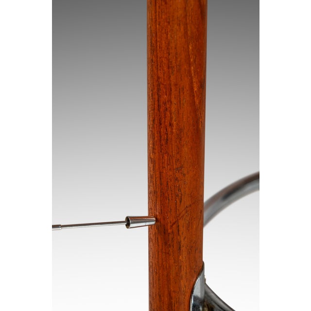 Set of Two (2) Danish Modern Barstools in Solid Teak & Leather by Hugo Frandsen for Spøttrup Mobler, Denmark, C. 1960's For Sale - Image 15 of 17