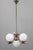 Art Deco Chrome Chandelier with White Globe Shades, 1930s For Sale - Image 4 of 13