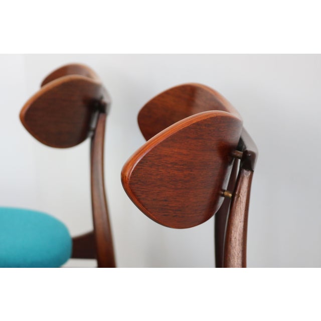 Vintage Dining Chairs by Louis Van Teeffelen, 1950, Set of 6 For Sale - Image 6 of 13