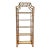 Vintage Hollywood Regency Chinoiserie Metal Faux Bamboo Pagoda Etagere For Sale