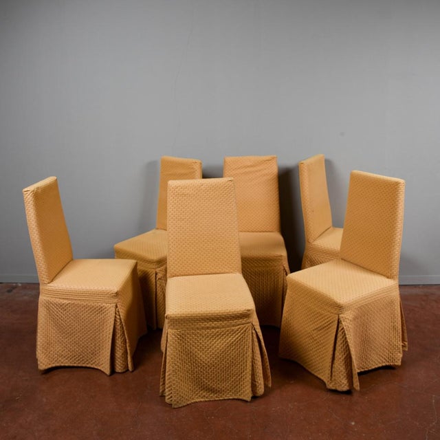 Chairs with Black Lacquered Legs Covered in Montina Udine Fabric, 1990s, Set of 6 For Sale - Image 13 of 18