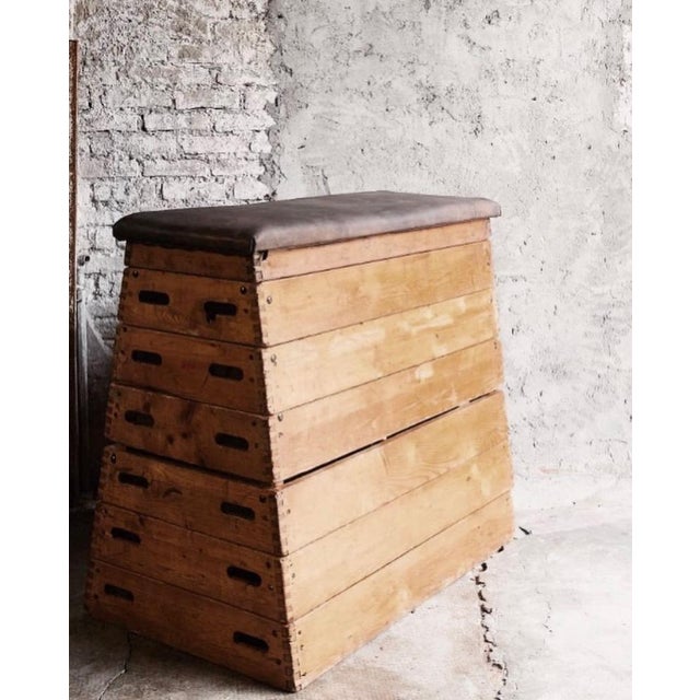 Gymnical Plinth in Beech For Sale - Image 4 of 4