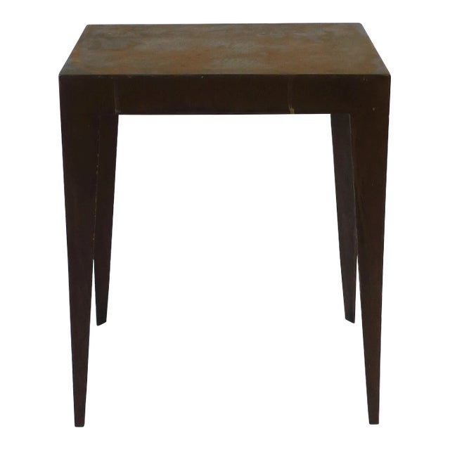 Minimalist Metal Side End Drinks Table With Art Deco Influence For Sale