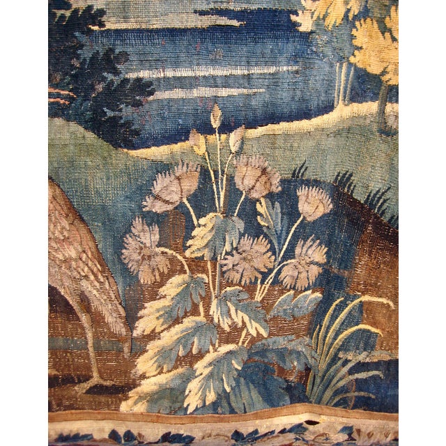 Mid 18th Century French Aubusson Verdure Waterfall and Egret For Sale - Image 16 of 16