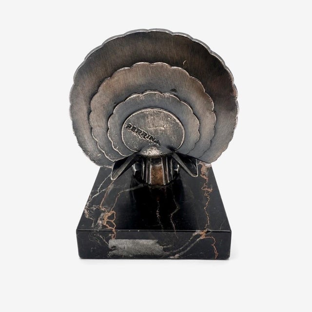 1930s Art Deco Sculpture of a Pigeon and Peacock by Perrina, 1930 For Sale - Image 5 of 10