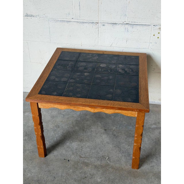 Wood Henning Kjærnulf Black Tiles Coffee Table Danish Mid-Century Modern 1960s For Sale - Image 7 of 10