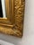 Gold Vintage Gold Leaf Mirror, Solid Wood Frame, Beveled Glass Edges, Carved Floral Pattern For Sale - Image 8 of 11