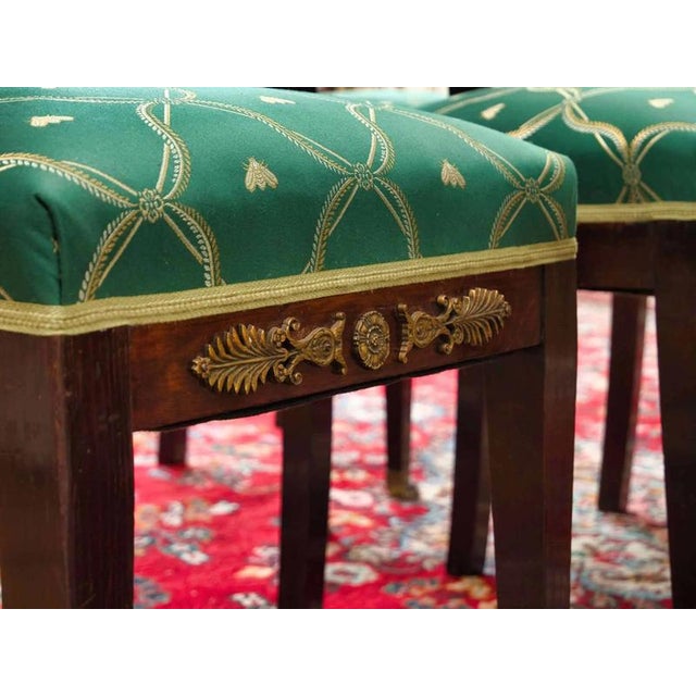 Green Empire Chairs and Armchairs, Set of 8 For Sale - Image 8 of 10